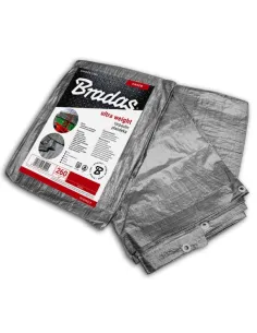 Тент от дождя и солнца Bradas Ultra Weight PL260 3х4 метра водонепроницаемый, серый, повышенной плотности