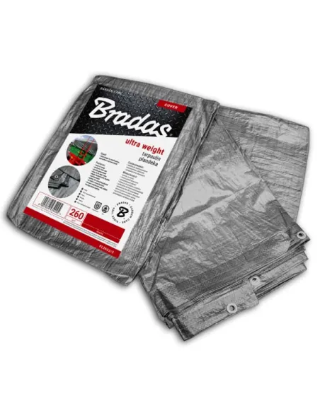 Тент от дождя и солнца Bradas Ultra Weight PL260 8х10 метра водонепроницаемый, серый, повышенной плотности Тент от дождя и солнца Bradas Ultra Weight PL260 8х10 метра водонепроницаемый, серый, повышенной плотности