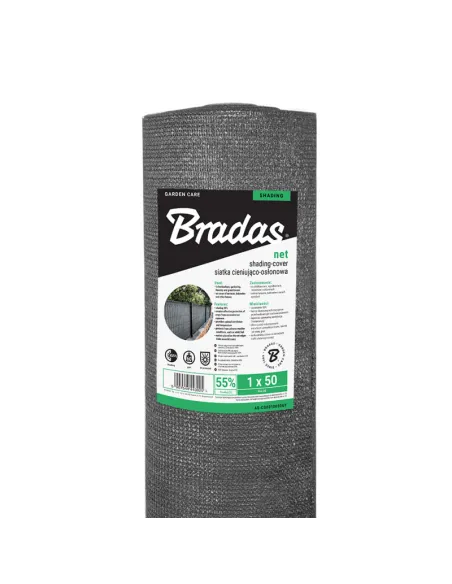 Затеняющая сетка для теплицы Bradas AS-CO6012025GY 1.2х25 метров, тень 55%, серая