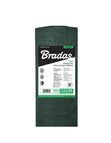 Затіняюча сітка для теплиці Bradas AS-CO9010050GR 1х50 метрів, тінь 80%, зелена