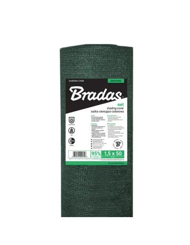 Затіняюча сітка Bradas AS-CO16010050GR 1х50 метрів, тінь 95%, зелена