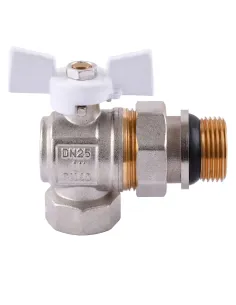 Кран шаровой угловой с американкой Quality Professional QP004 PN40 1 дюйм