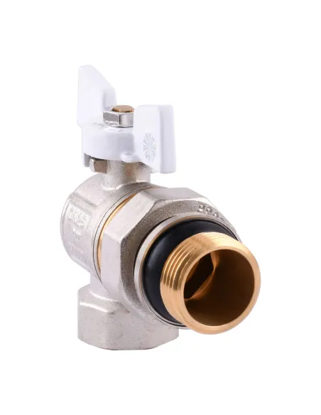 Кран шаровой угловой с американкой Quality Professional QP004 PN40 1 дюйм