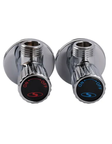 Приборный кран угловой Solomon Exclusive 9889 Chrom 1/2 х 1/2 дюйма