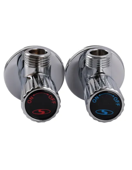 Приборный кран угловой Solomon Exclusive 9889 Chrom 1/2 х 1/2 дюйма