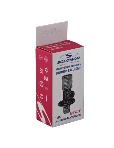 Приборный кран угловой Solomon Exclusive 989 BB 1/2 х 3/4 дюйма