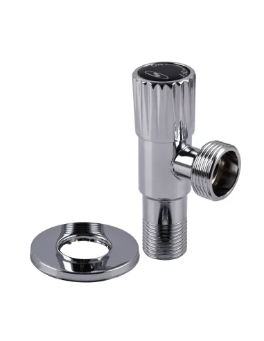 Приладовий кран кутовий Solomon Exclusive 989 Chrom 1/2 х 3/4 дюйми