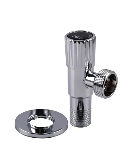 Приборный кран угловой Solomon Exclusive 989 Chrom 1/2 х 3/4 дюйма