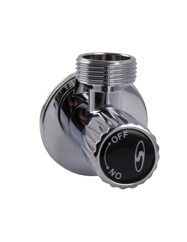 Приборный кран угловой Solomon Exclusive 989 Chrom 1/2 х 3/4 дюйма