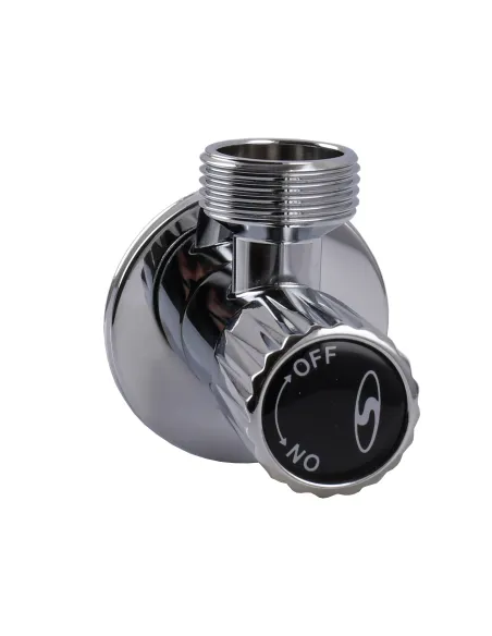 Приладовий кран кутовий Solomon Exclusive 989 Chrom 1/2 х 3/4 дюйми