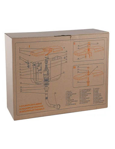 Сливной бачок для унитаза Kkpol SND/020/0/K, 8 литров, пластик