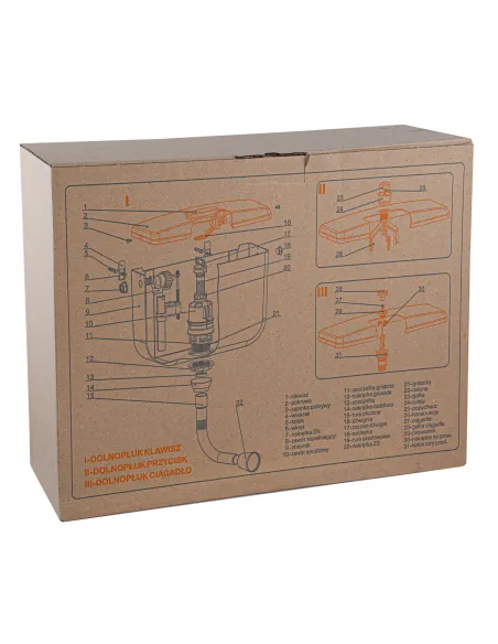 Зливний бачок для унітазу Kkpol SND/020/0/K, 8 літрів, пластик