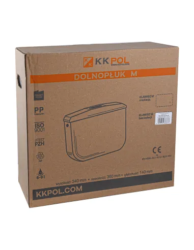 Зливний бачок для унітазу Kkpol SND/024/0/K, 6 літрів, пластик