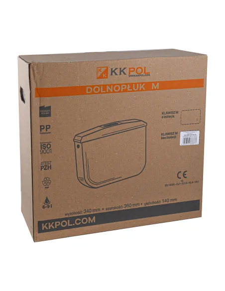 Зливний бачок для унітазу Kkpol SND/024/0/K, 6 літрів, пластик