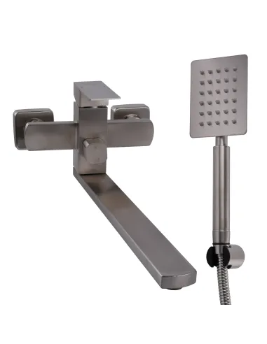 Змішувач для ванни Globus Lux Kubus SKU-208N з душовим набором, хром