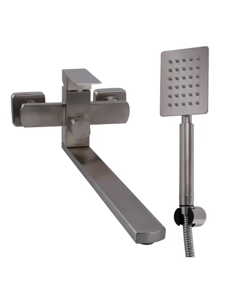 Смеситель для ванны Globus Lux Kubus SKU-208N с душевым набором, хром