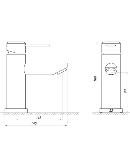 Змішувач для умивальника Domino Ellipse DCC-101 хром, одноважільний