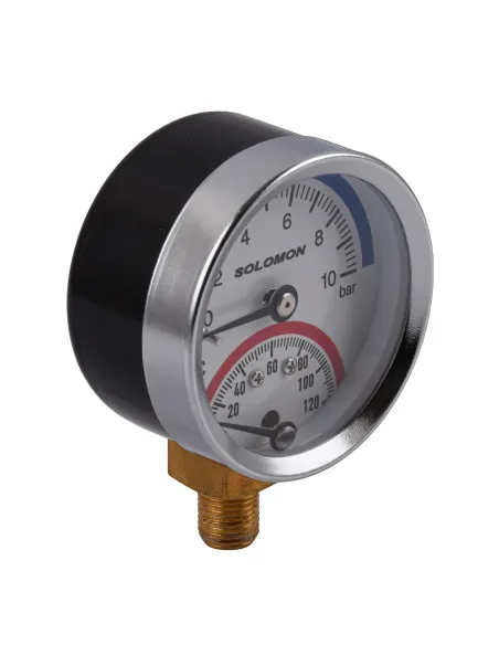 Термоманометр Solomon V1244 S М10х1 10 Бар, нижнє підключення