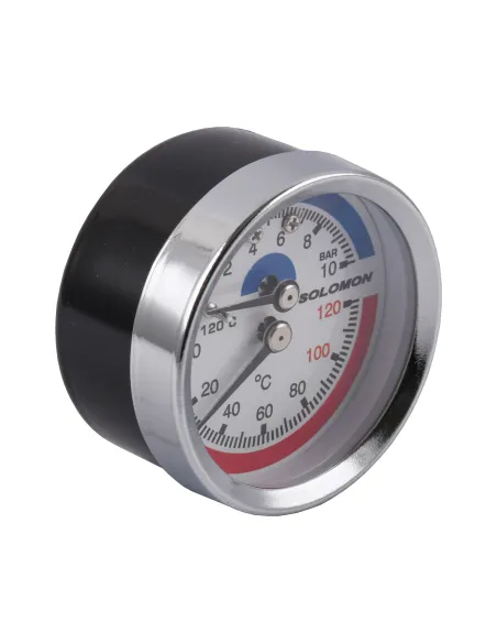 Термоманометр Solomon V1245 S М10х1 10 Бар, заднее подключение