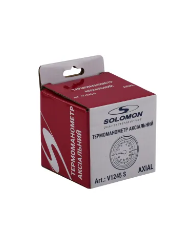 Термоманометр Solomon V1245 S М10х1 10 Бар, заднее подключение