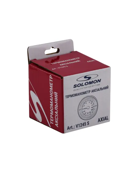 Термоманометр Solomon V1245 S М10х1 10 Бар, заднее подключение