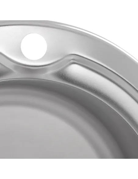 Мойка для кухни круглая Zerix Z510-06-170E Satin 510x510x170 мм из нержавеющей стали