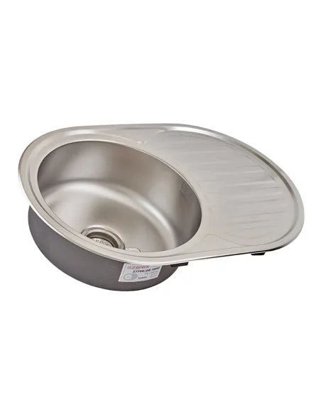 Мойка для кухни круглая Zerix Z7750-08-180E Satin 770x500x180 мм из нержавеющей стали Мойка для кухни круглая Zerix Z7750-08-180E Satin 770x500x180 мм из нержавеющей стали