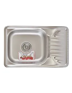 Мойка для кухни прямоугольная Zerix Z6642-08-180MD Micro Decor 660x420x180 мм из нержавеющей стали