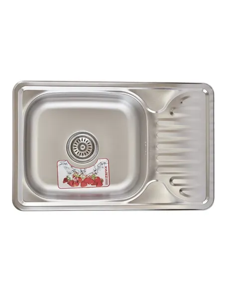 Мойка для кухни прямоугольная Zerix Z6642-08-180MD Micro Decor 660x420x180 мм из нержавеющей стали