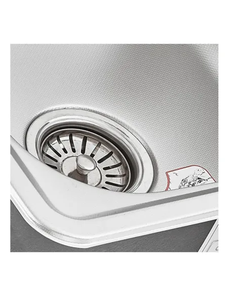 Мийка для кухні прямокутна Zerix Z6642-08-180MD Micro Decor 660x420x180 мм з нержавіючої сталі