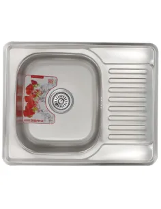 Мойка для кухни прямоугольная Zerix Z6350-06-160E Satin 630x500x160 мм из нержавеющей стали