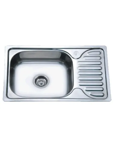 Мойка для кухни прямоугольная Zerix Z6642-08-180D Decor 660x420x180 мм из нержавеющей стали