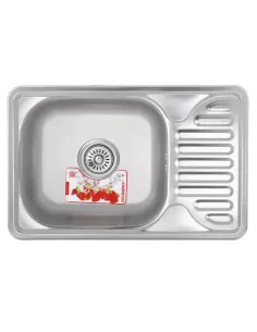 Мойка для кухни прямоугольная Zerix Z6642-08-180E Satin 660x420x180 мм из нержавеющей стали