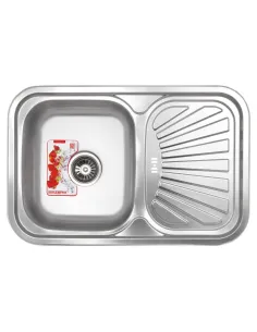 Мойка для кухни прямоугольная Zerix Z7549-08-180D Decor 750x490x180 мм из нержавеющей стали