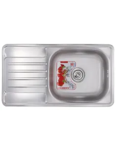 Мойка для кухни прямоугольная Zerix Z7642-08-180D Decor 760x420x180 мм из нержавеющей стали