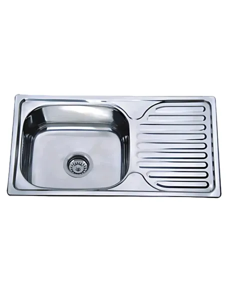 Мойка для кухни прямоугольная Zerix Z7642-08-180E Satin 760x420x180 мм из нержавеющей стали