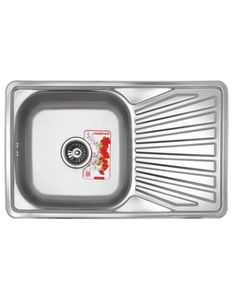 Мойка для кухни прямоугольная Zerix Z7848-08-180E Satin 780x480x180 мм из нержавеющей стали