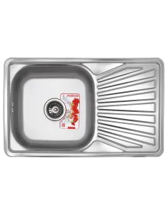 Мойка для кухни прямоугольная Zerix Z7848-08-180MD Micro Decor 780x480x180 мм из нержавеющей стали