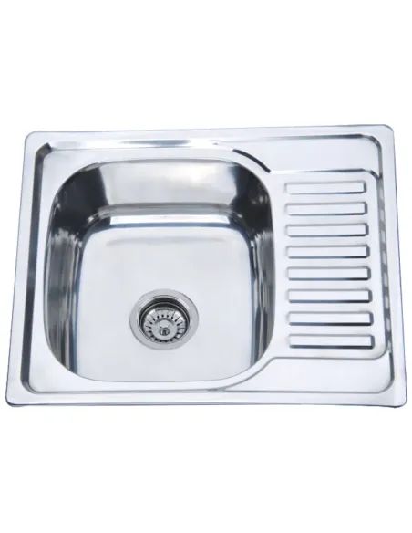 Мойка для кухни прямоугольная Zerix Z5848-08-180E Satin 580x480x180 мм из нержавеющей стали