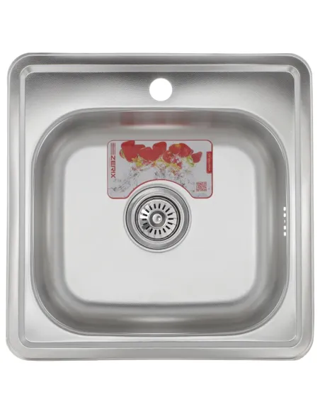 Мойка для кухни квадратная Zerix Z3838-06-160D Decor 380х380х160 мм из нержавеющей стали