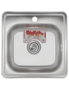 Мойка для кухни квадратная Zerix Z4848-06-160D Decor 480х480х160 мм из нержавеющей стали