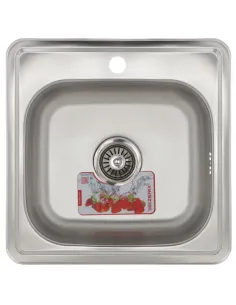Мойка для кухни квадратная Zerix Z4848-06-160E Satin 480х480х160 мм из нержавеющей стали