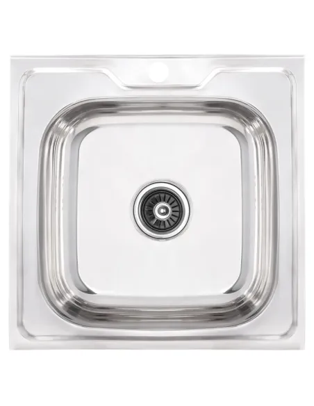 Мойка для кухни квадратная Zerix Z5050-06-160P Polish 500х500х160 мм из нержавеющей стали