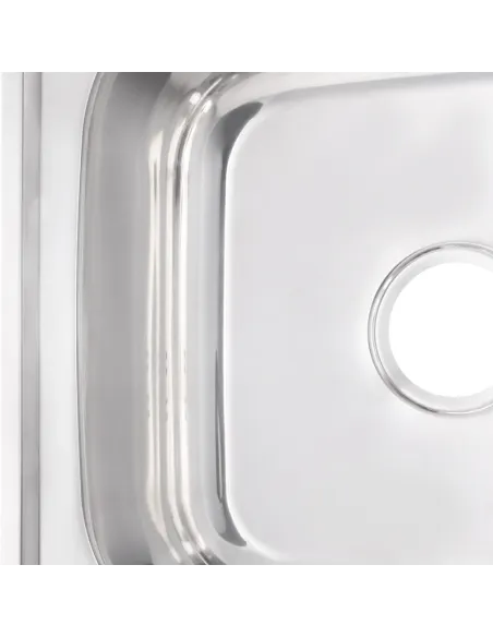 Мойка для кухни квадратная Zerix Z5050-06-160P Polish 500х500х160 мм из нержавеющей стали