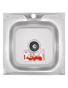 Мойка для кухни квадратная Zerix Z5050-08-180E Satin 500х500х180 мм из нержавеющей стали