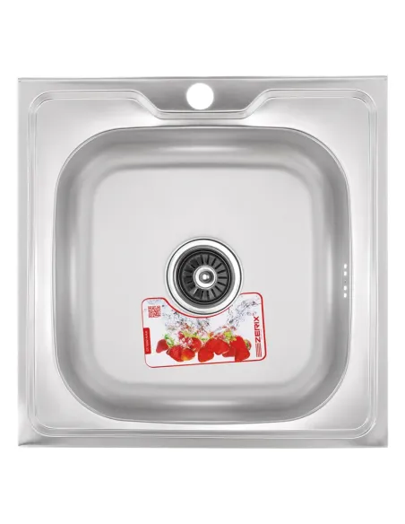 Мойка для кухни квадратная Zerix Z5050-08-180E Satin 500х500х180 мм из нержавеющей стали