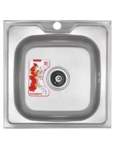 Мойка для кухни квадратная Zerix Z5050-08-180MD Micro Decor 500х500х180 мм из нержавеющей стали