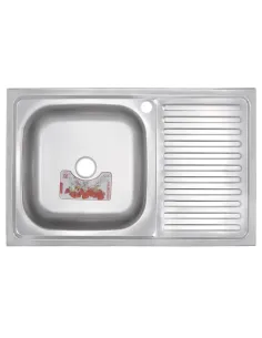 Мойка для кухни прямоугольная Zerix Z8050L-06-160MD Micro Decor 800x500x160 мм из нержавеющей стали