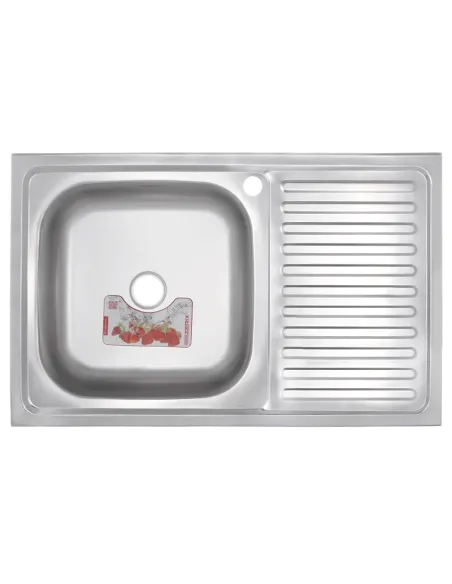 Мийка для кухні прямокутна Zerix Z8050L-08-180MD Micro Decor 800x500x180 мм з нержавіючої сталі