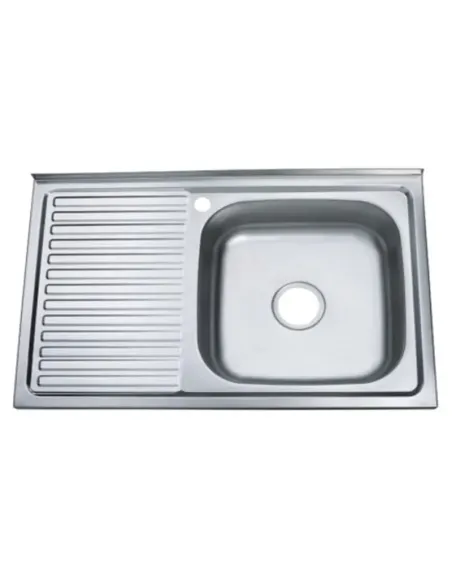 Мойка для кухни прямоугольная Zerix Z8050R-06-160P Polish 800x500x160 мм из нержавеющей стали